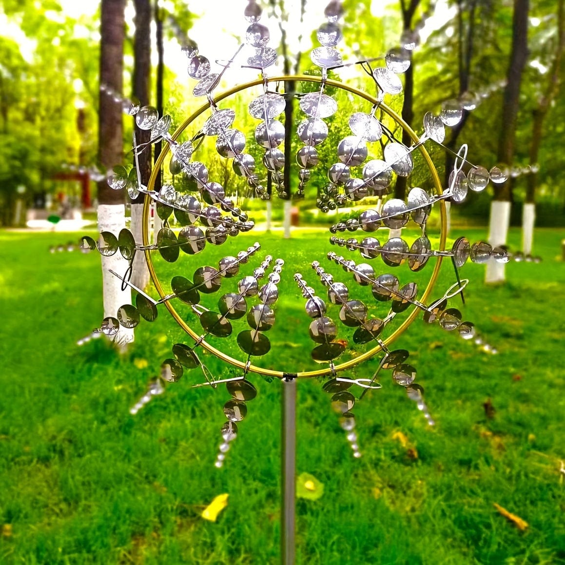 BowLift | 1 Piece Magical Metal Windmill, 3D Metal Outdoor Wind Chime for Yard and Garden, Unique Metal Kinetic Wind Sculptures & Wind Chime, Wind Catcher Metal Outdoor Lawn Terrace Decoration Wind Sculpture