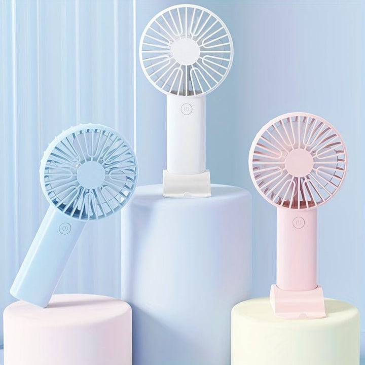 Planet Gates 1pc USB Handheld Mini Fan - Portable Electric Fan For Home, Office, And Travel - Rechargeable Battery Operated - Quiet And Powerful Cooling