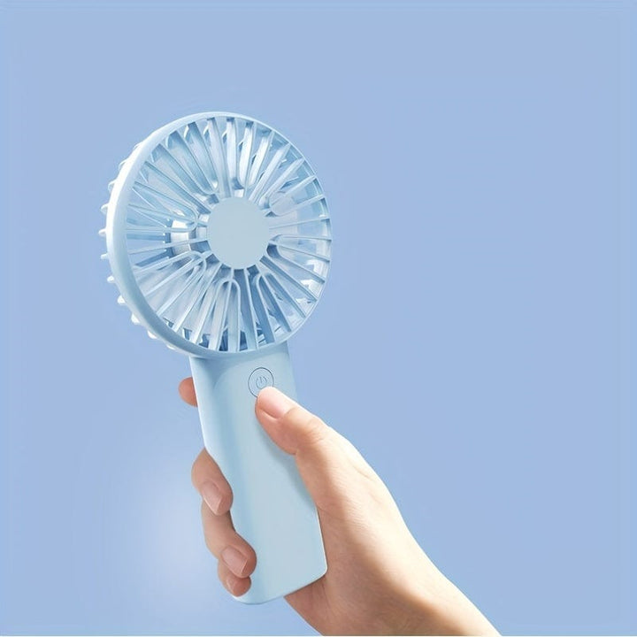 1pc USB Handheld Mini Fan - Portable Electric Fan For Home, Office, And Travel - Rechargeable Battery Operated - Quiet And Powerful Cooling | Kalsten