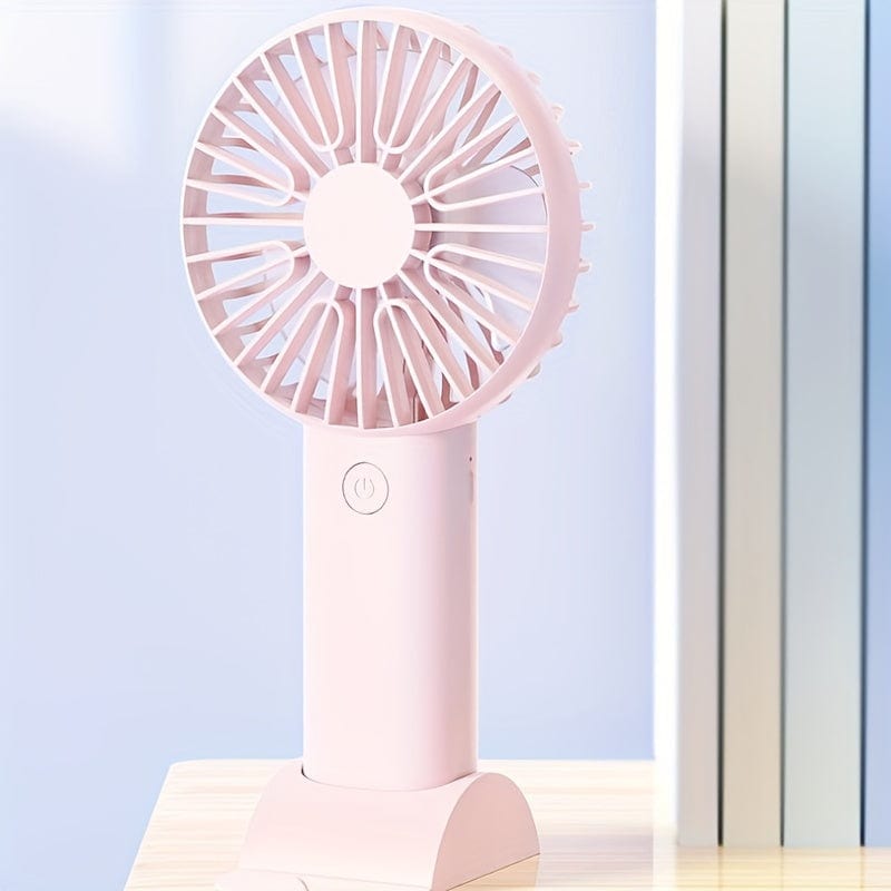 1pc USB Handheld Mini Fan - Portable Electric Fan For Home, Office, And Travel - Rechargeable Battery Operated - Quiet And Powerful Cooling | Kalsten