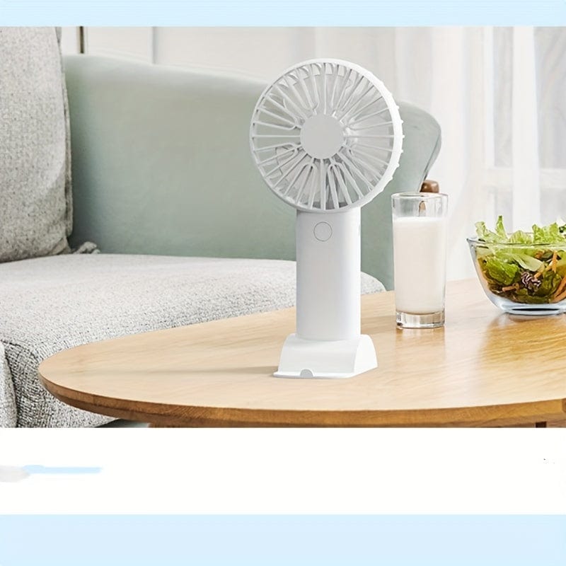 1pc USB Handheld Mini Fan - Portable Electric Fan For Home, Office, And Travel - Rechargeable Battery Operated - Quiet And Powerful Cooling | Kalsten