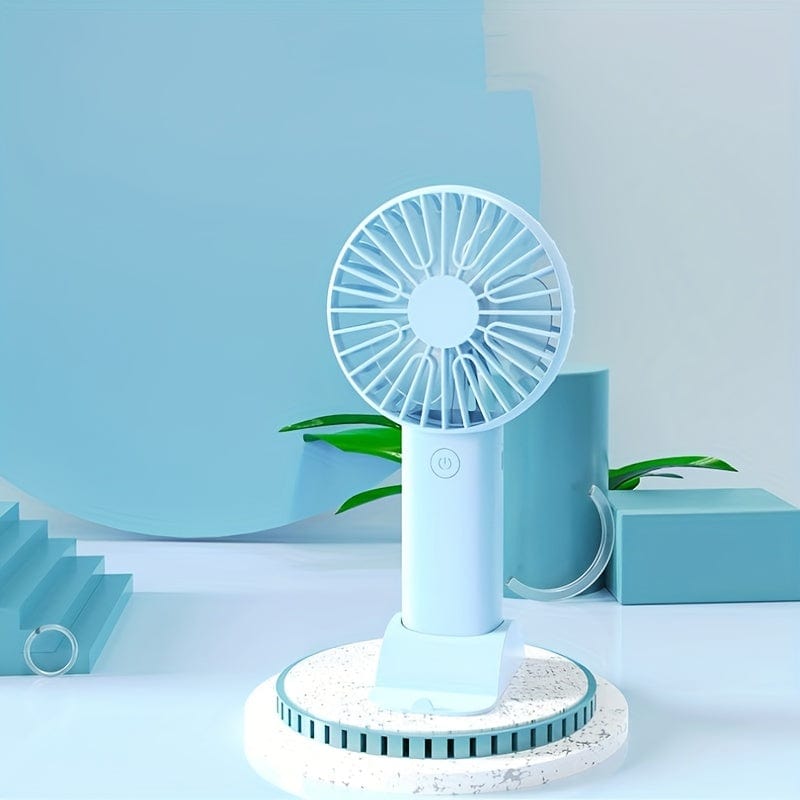 1pc USB Handheld Mini Fan - Portable Electric Fan For Home, Office, And Travel - Rechargeable Battery Operated - Quiet And Powerful Cooling | Kalsten