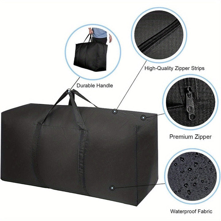 Kalsten | 2 Pieces Large Capacity Moving Bag, With Strong Zippers & Carry Handles, Storage Bag For Clothing, Moving Supplies, Space Saving Storage Bag Organizer, Suitable For Moves, Travel, Packing