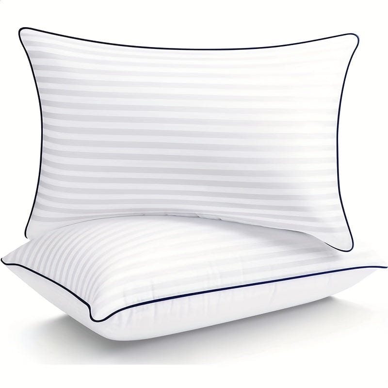 1pc Luxury Hotel Quality Bed Pillow - Cooling & Supportive - Perfect For Bedroom Guest Rooms - Soft Down Alternative Filling For Back, Stomach & Side Sleepers | Kalsten