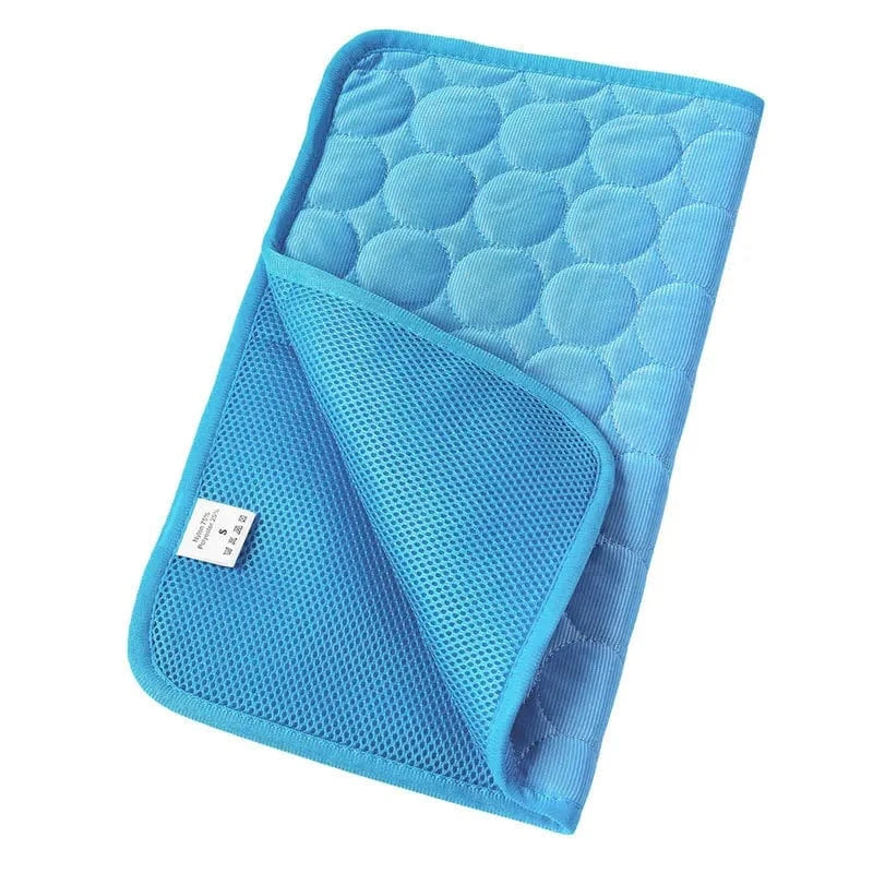 Planet Gates Light Blue / XS(40x30cm) / CHINA Dog Cooling Mat Summer Pad for Dogs Cat Blanket Breathable dog Bed Kennel Puppy Sleeping Sofa Cushion Dog Accessories