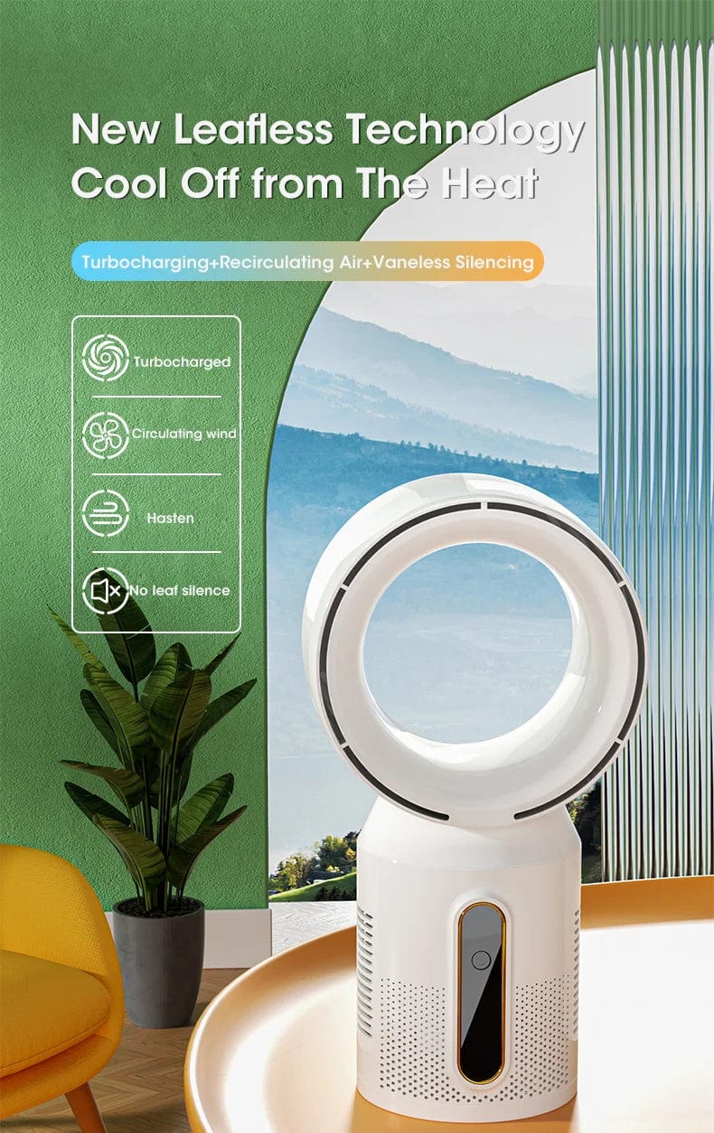 Desktop Bladeless Electric Fan Table Fan 5 Speed Tower Fan For Baby Cooler Air Conditioner USB Rechargeable Cooler Fan | Kalsten