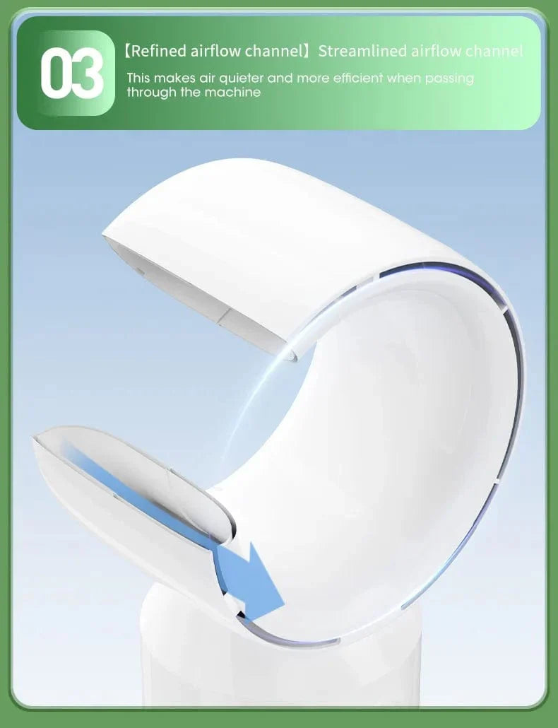 Desktop Bladeless Electric Fan Table Fan 5 Speed Tower Fan For Baby Cooler Air Conditioner USB Rechargeable Cooler Fan | Kalsten