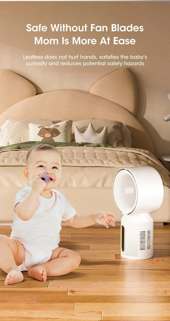 Desktop Bladeless Electric Fan Table Fan 5 Speed Tower Fan For Baby Cooler Air Conditioner USB Rechargeable Cooler Fan | Kalsten