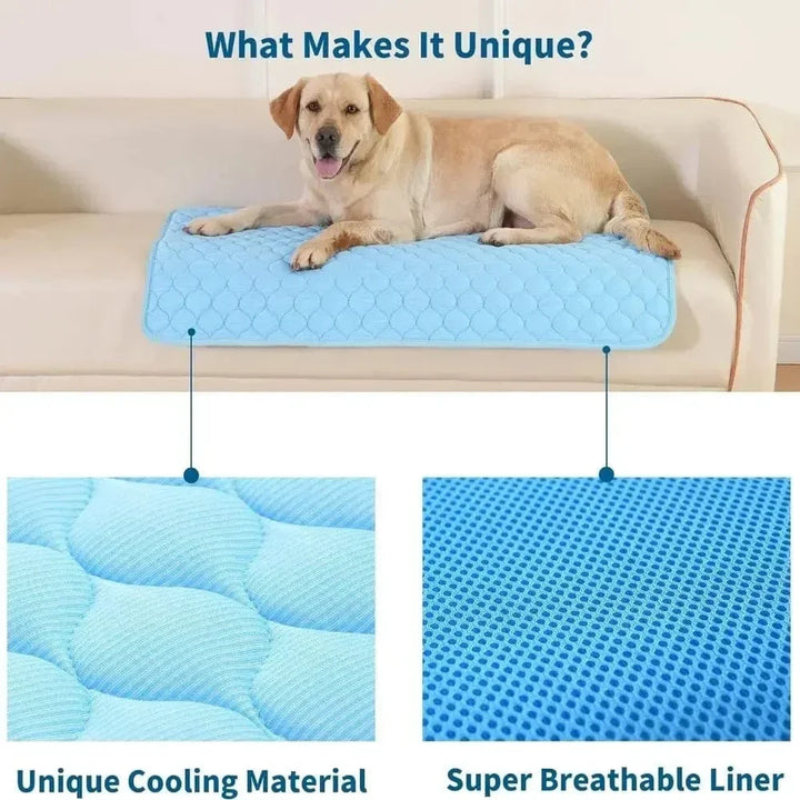 Dog Cooling Pad Ice Silk Fabric Self Cooling Gel Breathable Washable Summer Pet Mat for Dogs Cats Sofa Kennel Bed Comfortable La | Kalsten