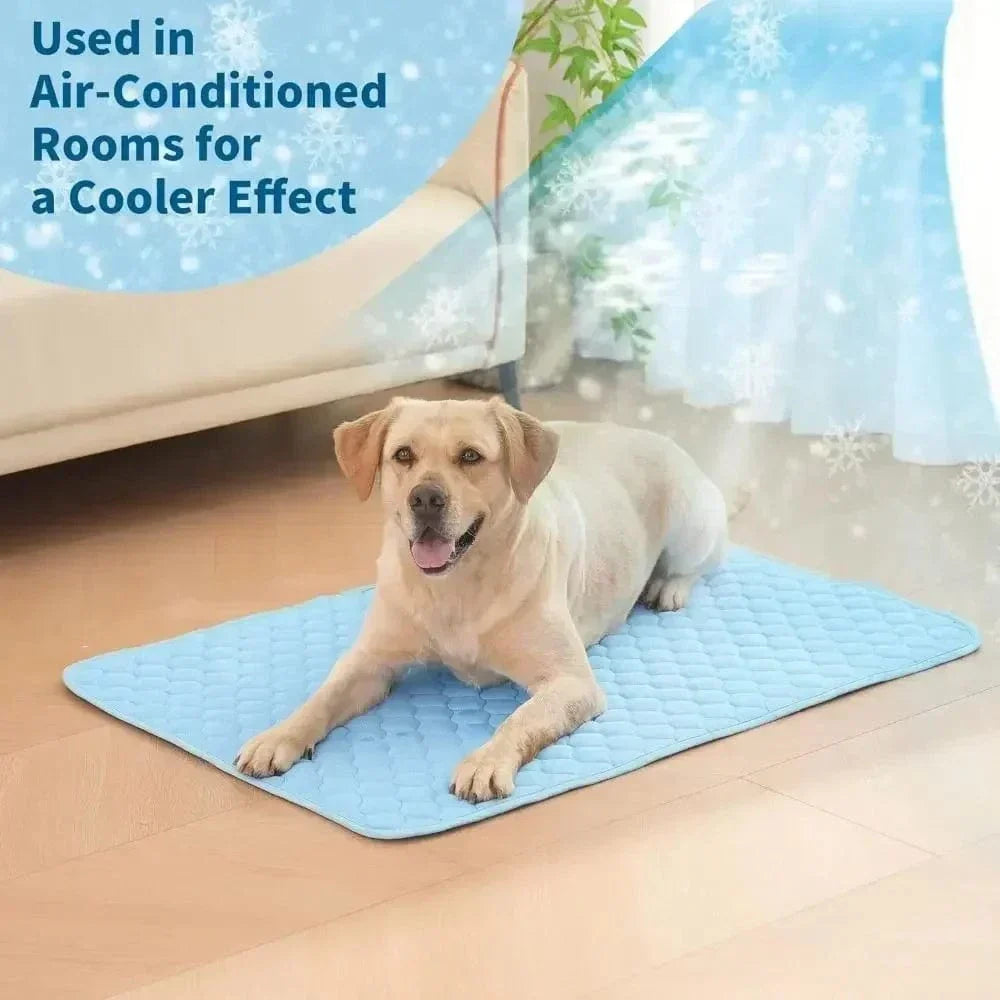 Dog Cooling Pad Ice Silk Fabric Self Cooling Gel Breathable Washable Summer Pet Mat for Dogs Cats Sofa Kennel Bed Comfortable La | Kalsten