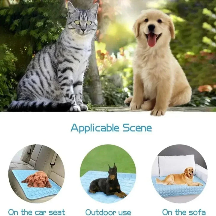 Dog Cooling Pad Ice Silk Fabric Self Cooling Gel Breathable Washable Summer Pet Mat for Dogs Cats Sofa Kennel Bed Comfortable La | Kalsten