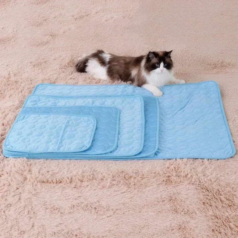 Dog Cooling Pad Ice Silk Fabric Self Cooling Gel Breathable Washable Summer Pet Mat for Dogs Cats Sofa Kennel Bed Comfortable La | Kalsten