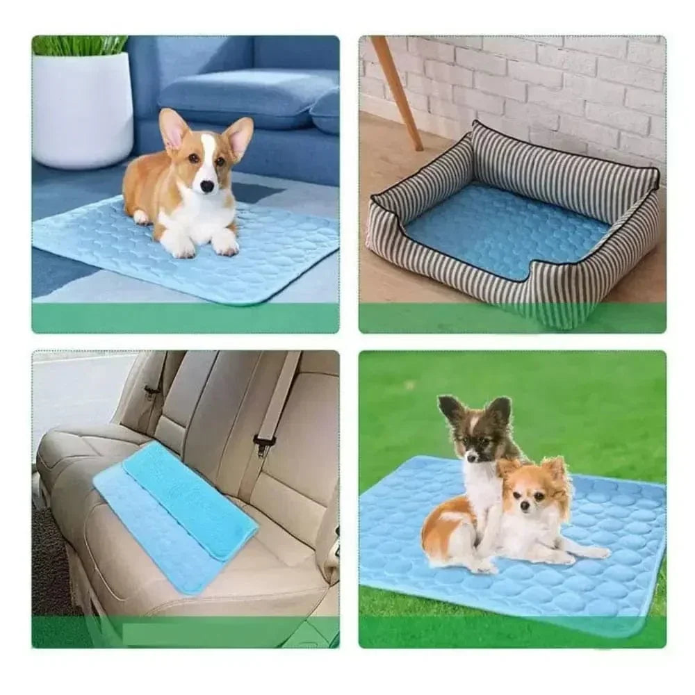 Dog Cooling Pad Ice Silk Fabric Self Cooling Gel Breathable Washable Summer Pet Mat for Dogs Cats Sofa Kennel Bed Comfortable La | Kalsten