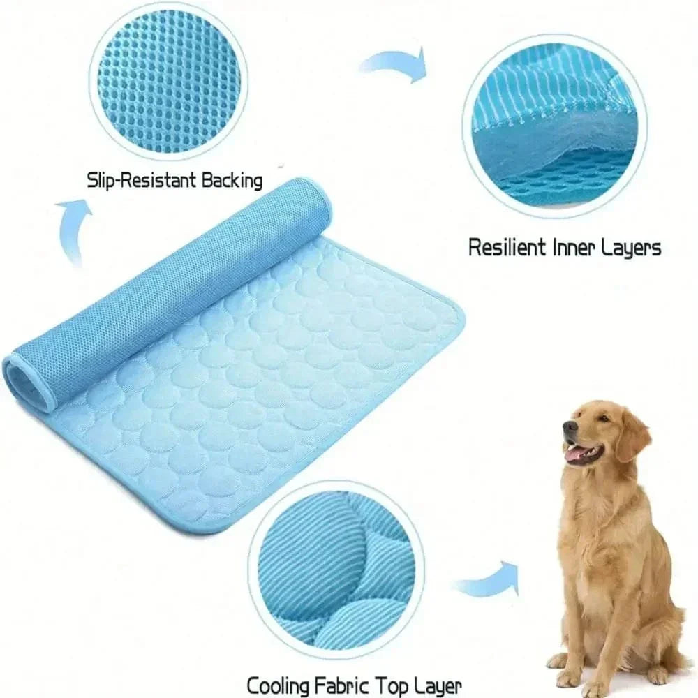 Dog Cooling Pad Ice Silk Fabric Self Cooling Gel Breathable Washable Summer Pet Mat for Dogs Cats Sofa Kennel Bed Comfortable La | Kalsten
