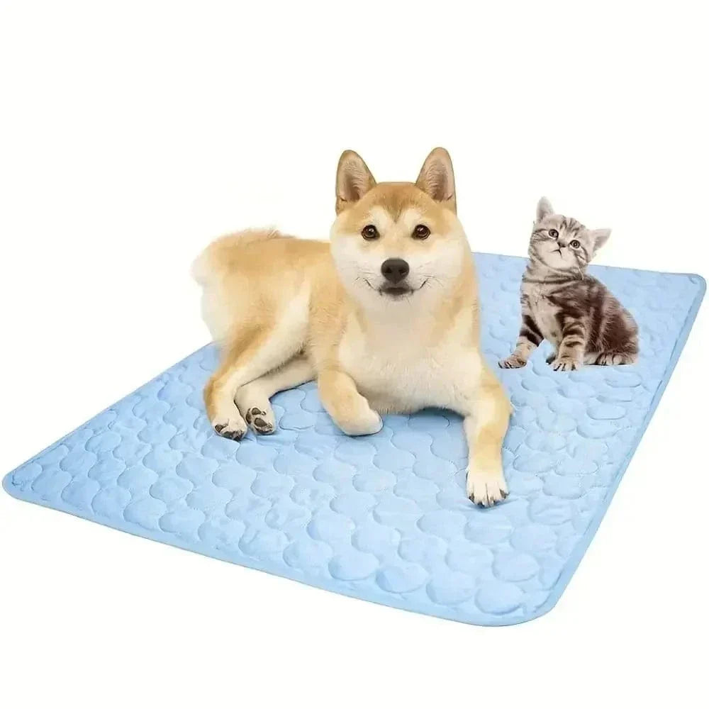 Dog Cooling Pad Ice Silk Fabric Self Cooling Gel Breathable Washable Summer Pet Mat for Dogs Cats Sofa Kennel Bed Comfortable La | Kalsten