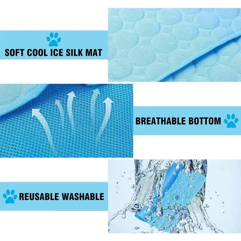 Dogs Self Cooling Mat Pet Cat Cooling Mat And Sleeping Pad For Pets Summer Cool Pads Blanket Washable Ice Silk Breathable Mat | Kalsten