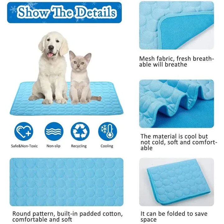 Dogs Self Cooling Mat Pet Cat Cooling Mat And Sleeping Pad For Pets Summer Cool Pads Blanket Washable Ice Silk Breathable Mat | Kalsten
