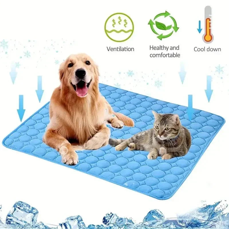 Dogs Self Cooling Mat Pet Cat Cooling Mat And Sleeping Pad For Pets Summer Cool Pads Blanket Washable Ice Silk Breathable Mat | Kalsten