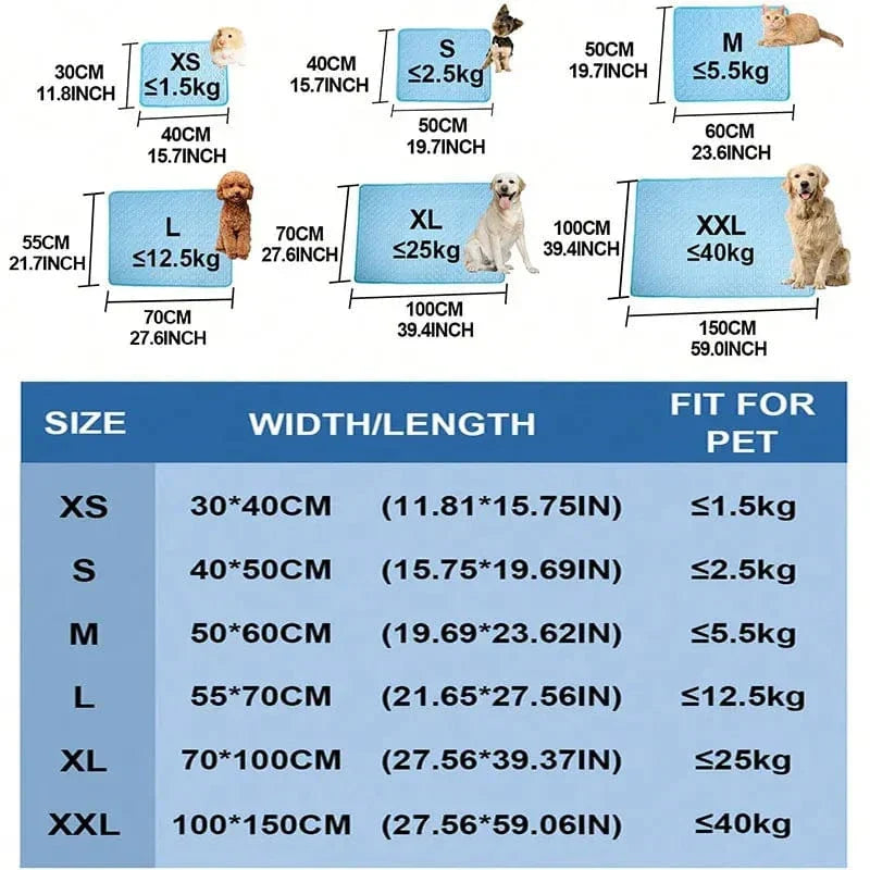 Dogs Self Cooling Mat Pet Cat Cooling Mat And Sleeping Pad For Pets Summer Cool Pads Blanket Washable Ice Silk Breathable Mat | Kalsten