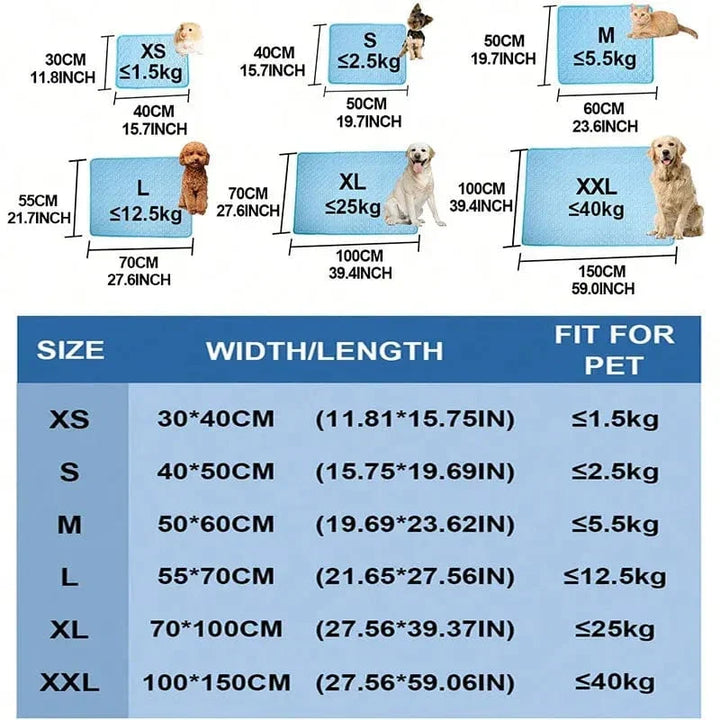Dogs Self Cooling Mat Pet Cat Cooling Mat And Sleeping Pad For Pets Summer Cool Pads Blanket Washable Ice Silk Breathable Mat | Kalsten