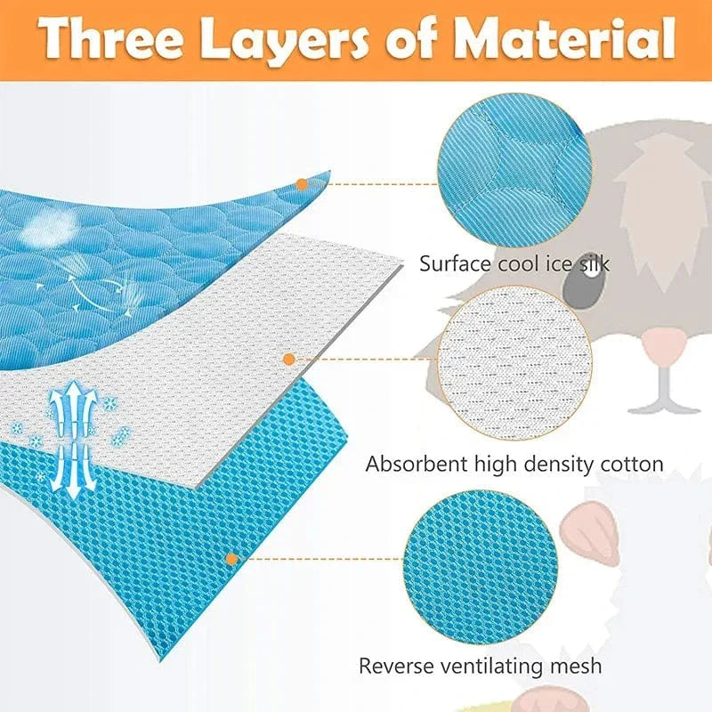 Guinea Pig Cage Liners Summer Small Animal Cooling Mat Breathable Hamster Pee Pad for Rabbit Cage Chinchilla Hedgehogs Pet Item | Kalsten