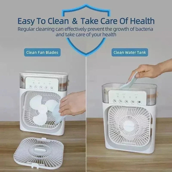 New 3 In 1 Fan Air Conditioner Household Mini Air Cooler LED Night Light Portable Humidifier Air Adjustment Fan Office Home Fan | Kalsten