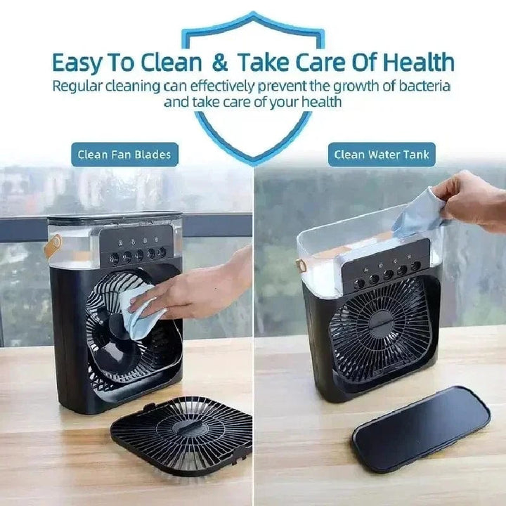 New 3 In 1 Fan Air Conditioner Household Mini Air Cooler LED Night Light Portable Humidifier Air Adjustment Fan Office Home Fan | Kalsten