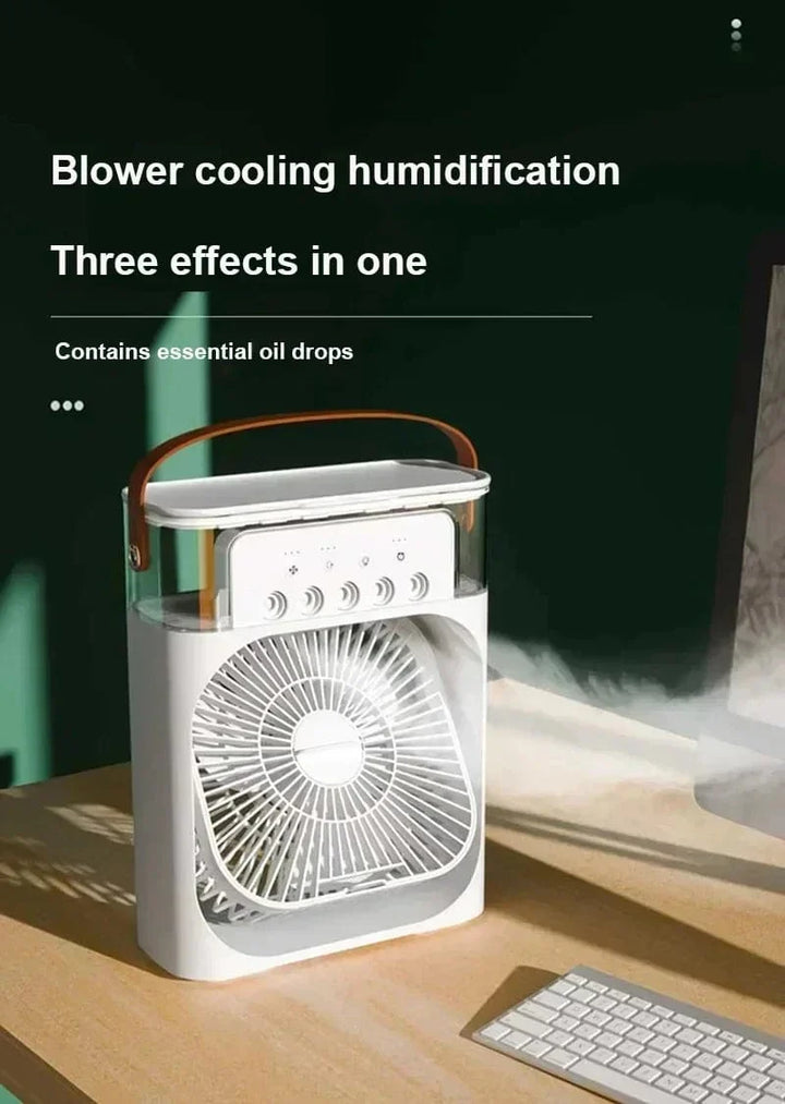 New 3 In 1 Fan Air Conditioner Household Mini Air Cooler LED Night Light Portable Humidifier Air Adjustment Fan Office Home Fan | Kalsten