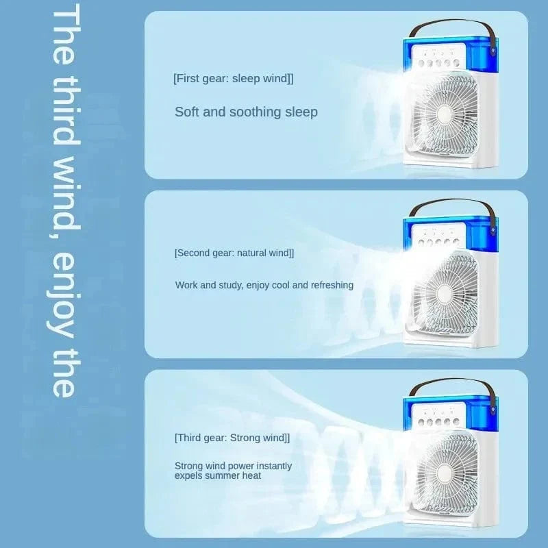 Portable Humidifier Fan Air Conditioner Household Small Air Cooler Hydrocooling Portable Air Adjustment For Office 3 Speed Fan | Kalsten