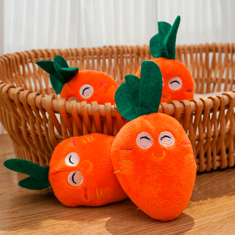 Dog toy – Funny carrot or chicken leg with squeaker | Kalsten