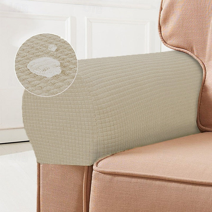Kalsten | Stretch Armrest Covers – Spandex Covers for Chairs & Armchairs, Set of 2, Bordeaux
