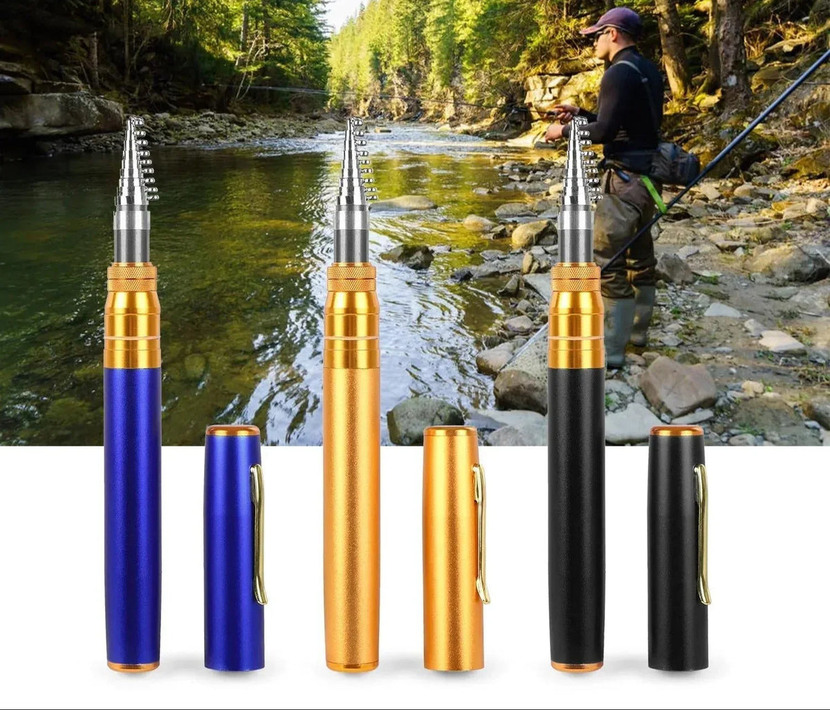 Skanto | Compact Fishing Set with Telescopic Rod – Portable Rod for On the Go