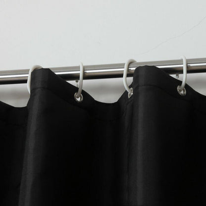 BowLift | Waterproof black polyester shower curtain with various size options