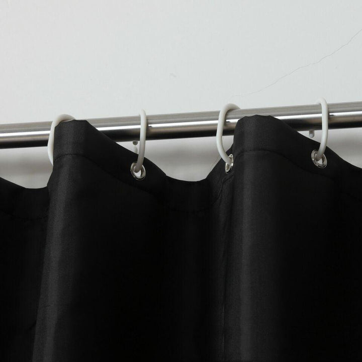 Kalsten | Waterproof black polyester shower curtain with various size options