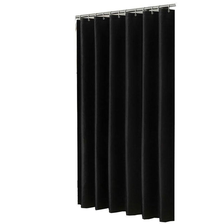 Kalsten | Waterproof black polyester shower curtain with various size options