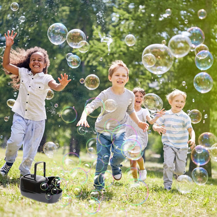 Kalsten | Portable Bubble Machine with 2 Speeds Hand Grip 3000-4000 Bubbles per Minute Plug-powered Battery-powered