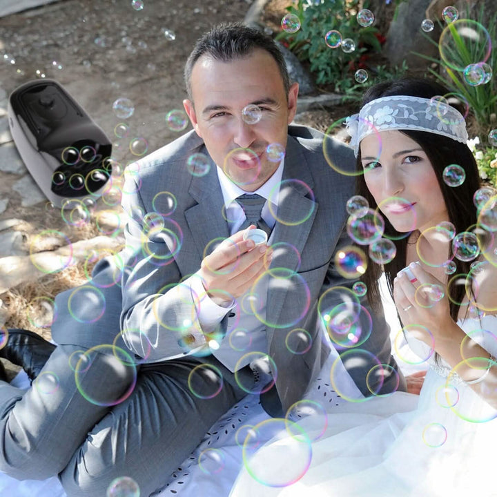 Kalsten | Portable Bubble Machine with 2 Speeds Hand Grip 3000-4000 Bubbles per Minute Plug-powered Battery-powered