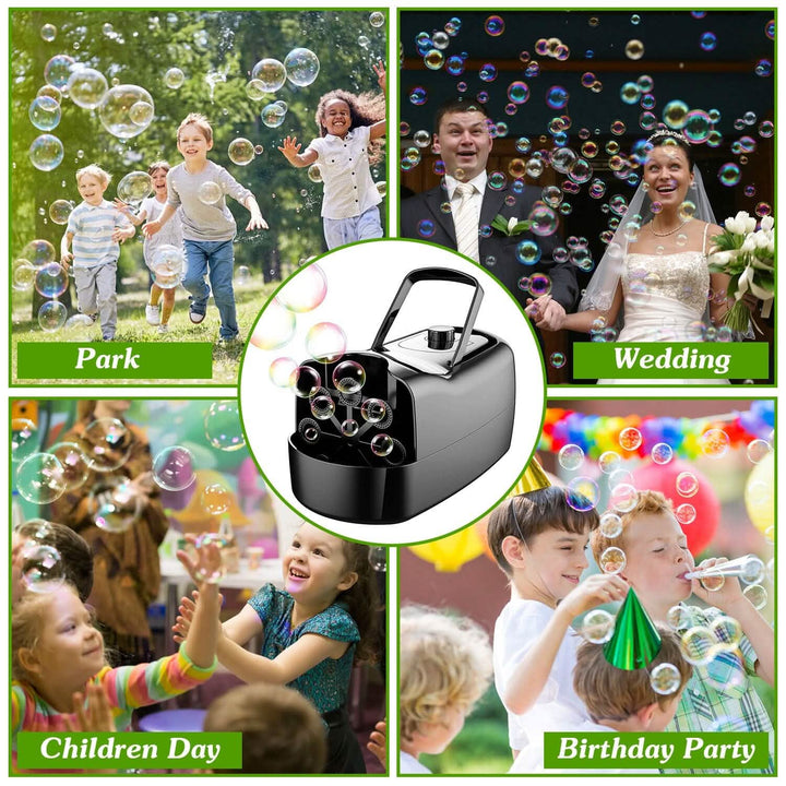 Kalsten | Portable Bubble Machine with 2 Speeds Hand Grip 3000-4000 Bubbles per Minute Plug-powered Battery-powered