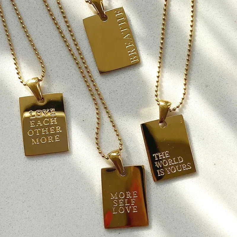 Kalsten | Positive Affirmation Engraved Necklaces