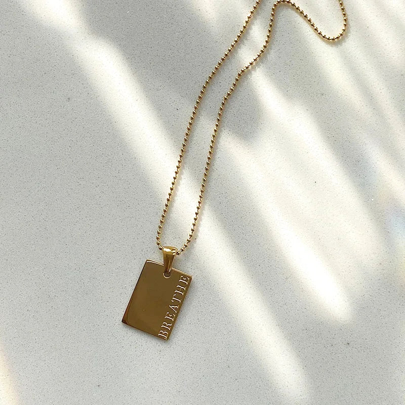 Kalsten | Positive Affirmation Engraved Necklaces