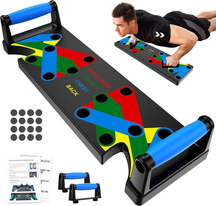 Kalsten | Powerflex Push-Up Training Board – Color-Coded Chest, Shoulder & Triceps Workout – Durable & Portable Design – All Fitness Levels