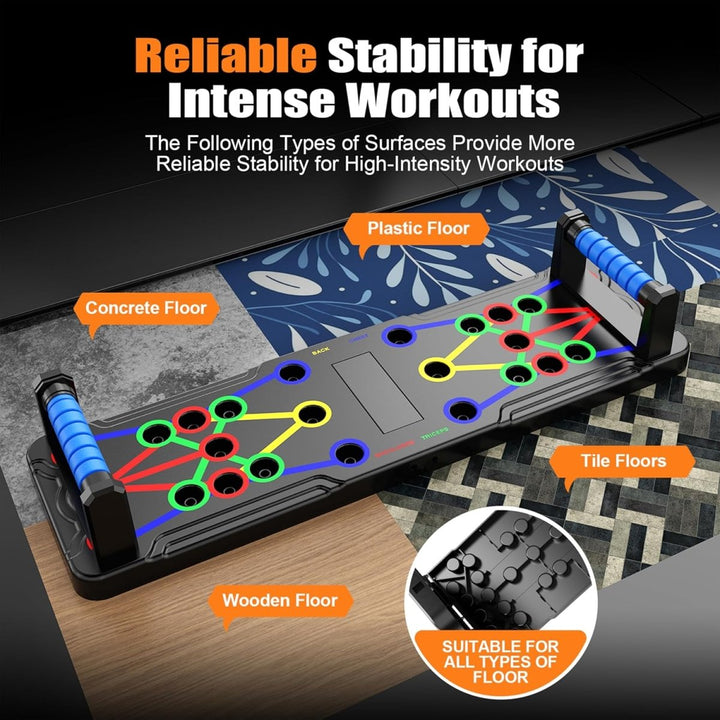Kalsten | Powerflex Push-Up Training Board – Color-Coded Chest, Shoulder & Triceps Workout – Durable & Portable Design – All Fitness Levels