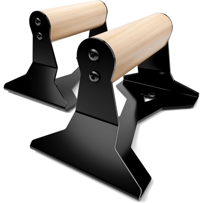 Skanto | PowerGrip Wood Parallettes – Ergonomic Handstand Bars with Anti-Slip Base for Strength Training