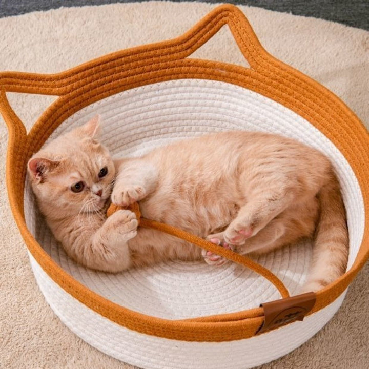 Hand-woven Cotton Rope Cat Bed Kalsten