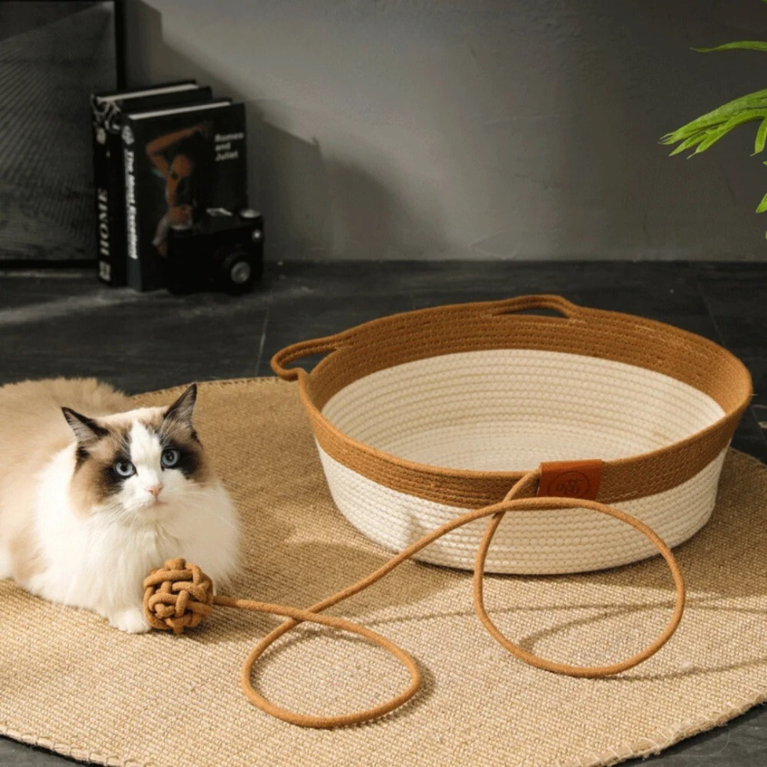 Hand-woven Cotton Rope Cat Bed Kalsten