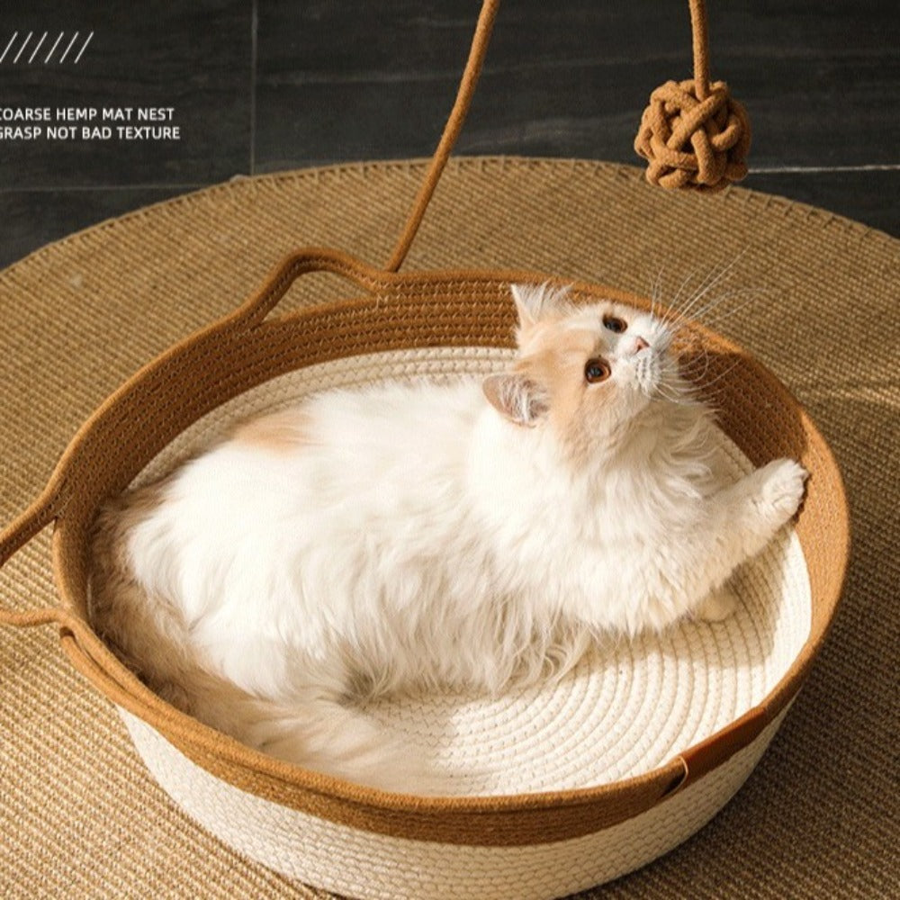Hand-woven Cotton Rope Cat Bed Kalsten