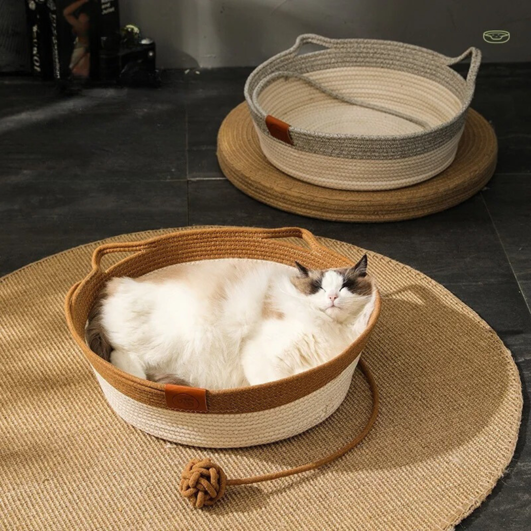 Hand-woven Cotton Rope Cat Bed Kalsten