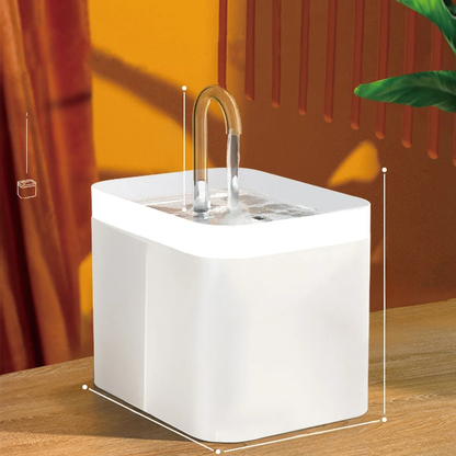 Skanto | Ultra-Quiet Pet Water Fountain with Intelligent Filtration - 1,5 l Stainless Steel