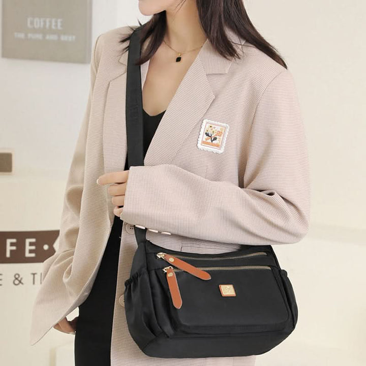 Kalsten | Lightweight Nylon Shoulder Bag with Pockets