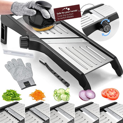 High-quality vegetable slicer with cut-resistant gloves